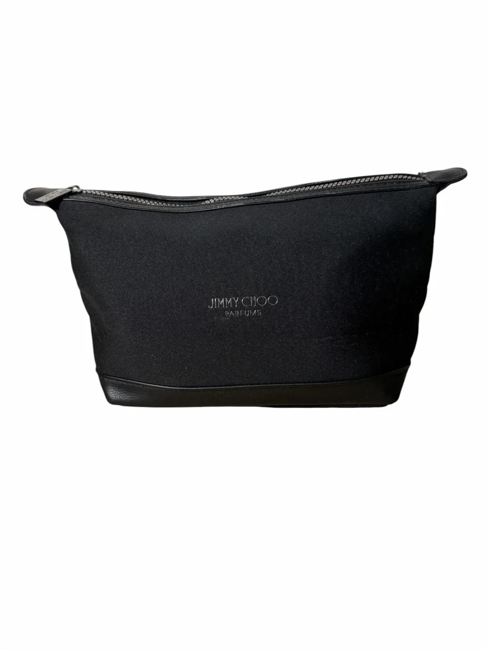 Jimmy Choo Black Parfums Zip Cosmetic Pouch